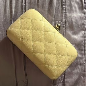 Cream Clasp Clutch